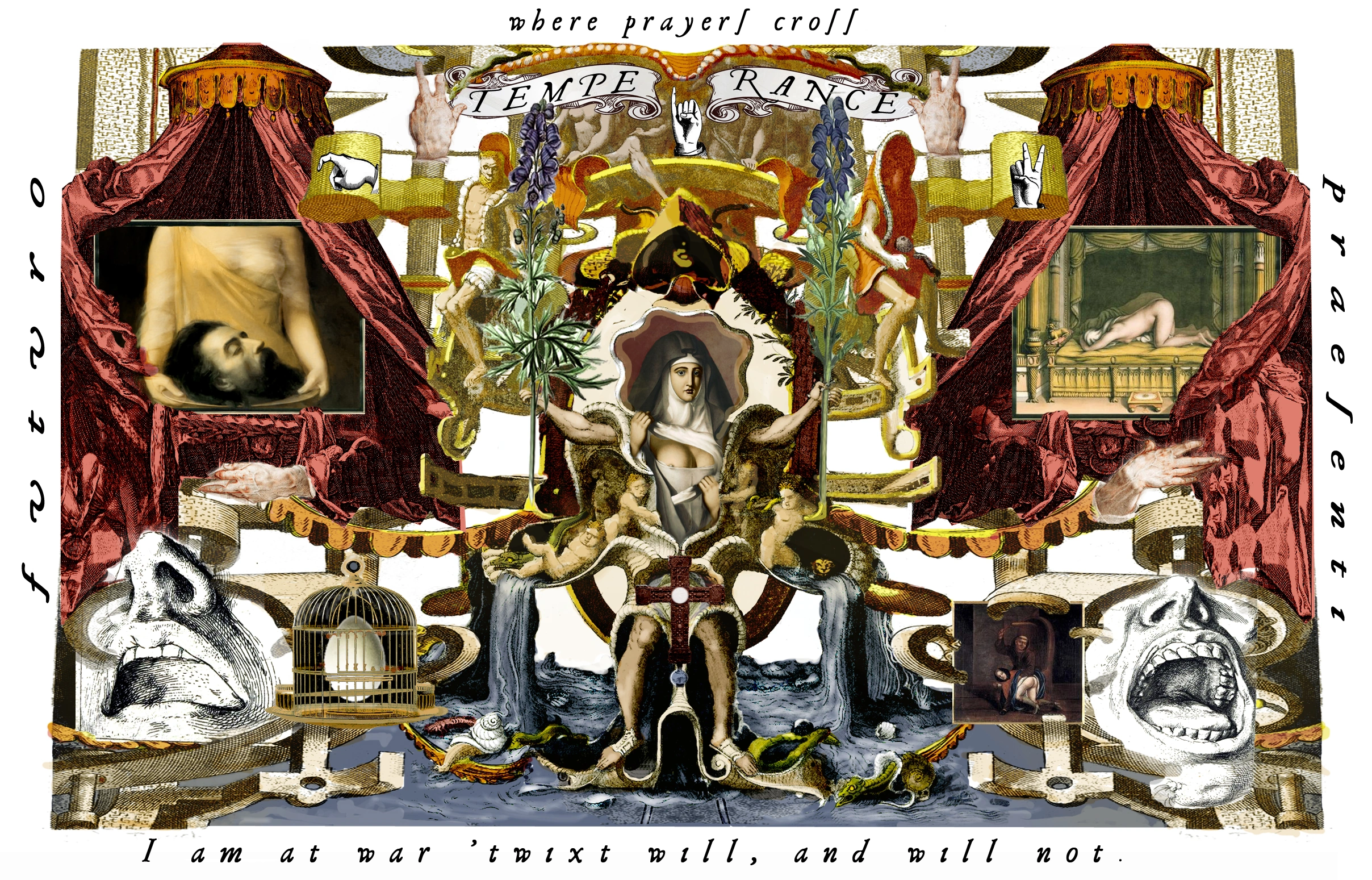 Temperance card from The Shakespeare Tarot by Chris Leech