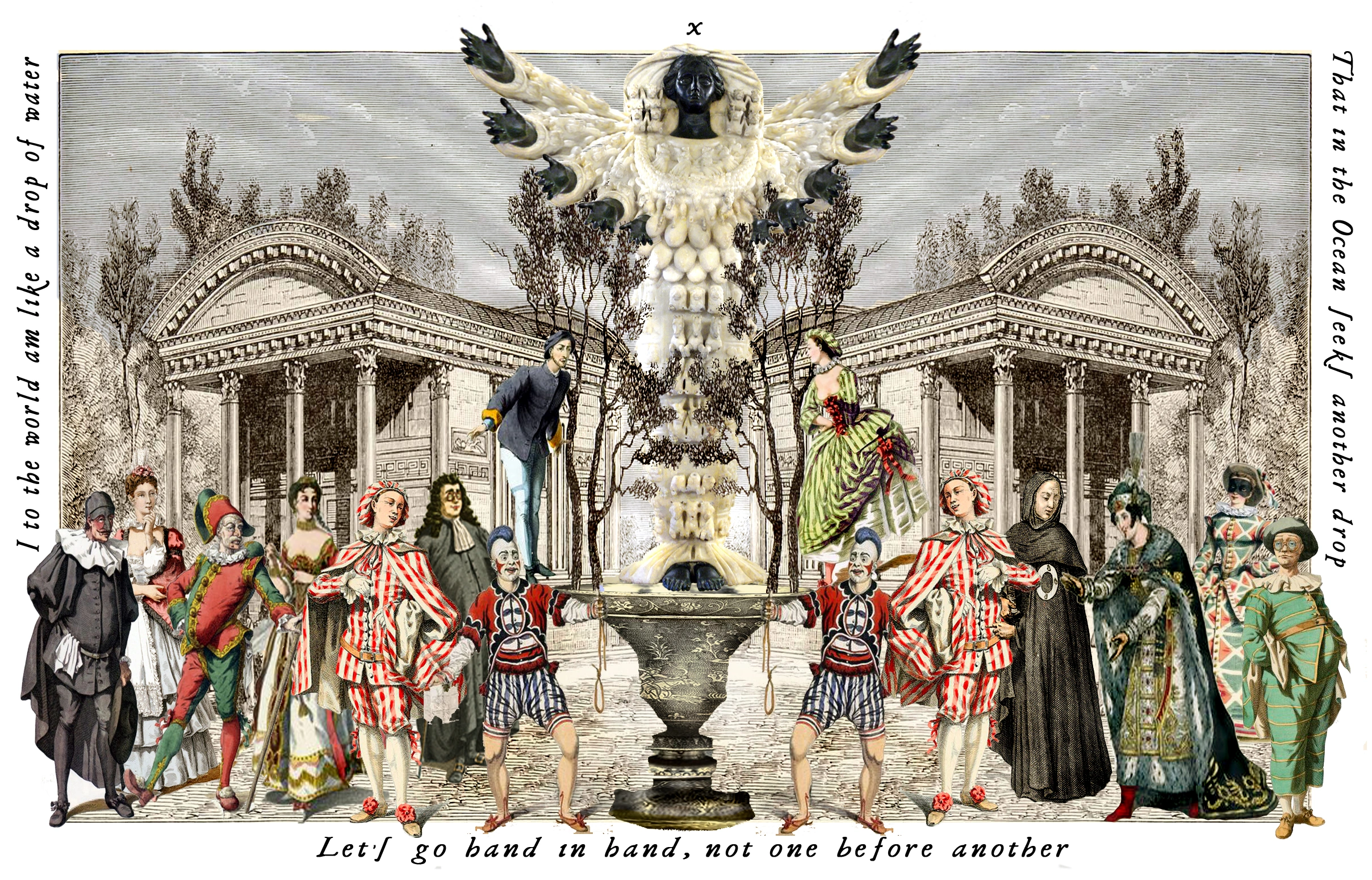 Ten of Cups card from The Shakespeare Tarot by Chris Leech