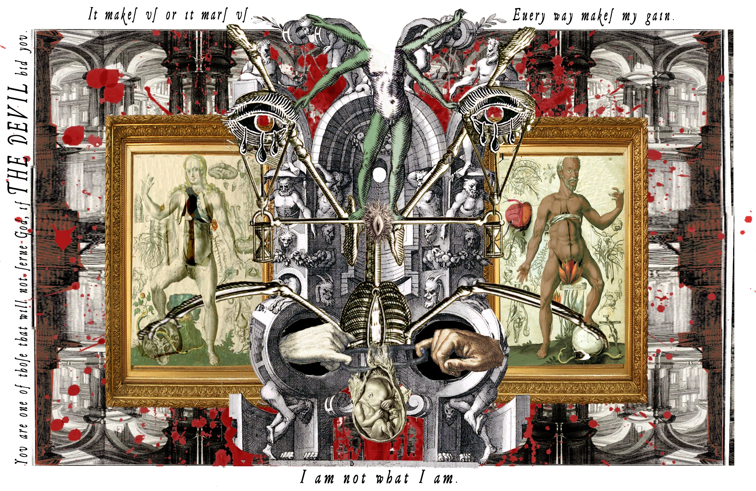 The Devil card from The Shakespeare Tarot by Chris Leech