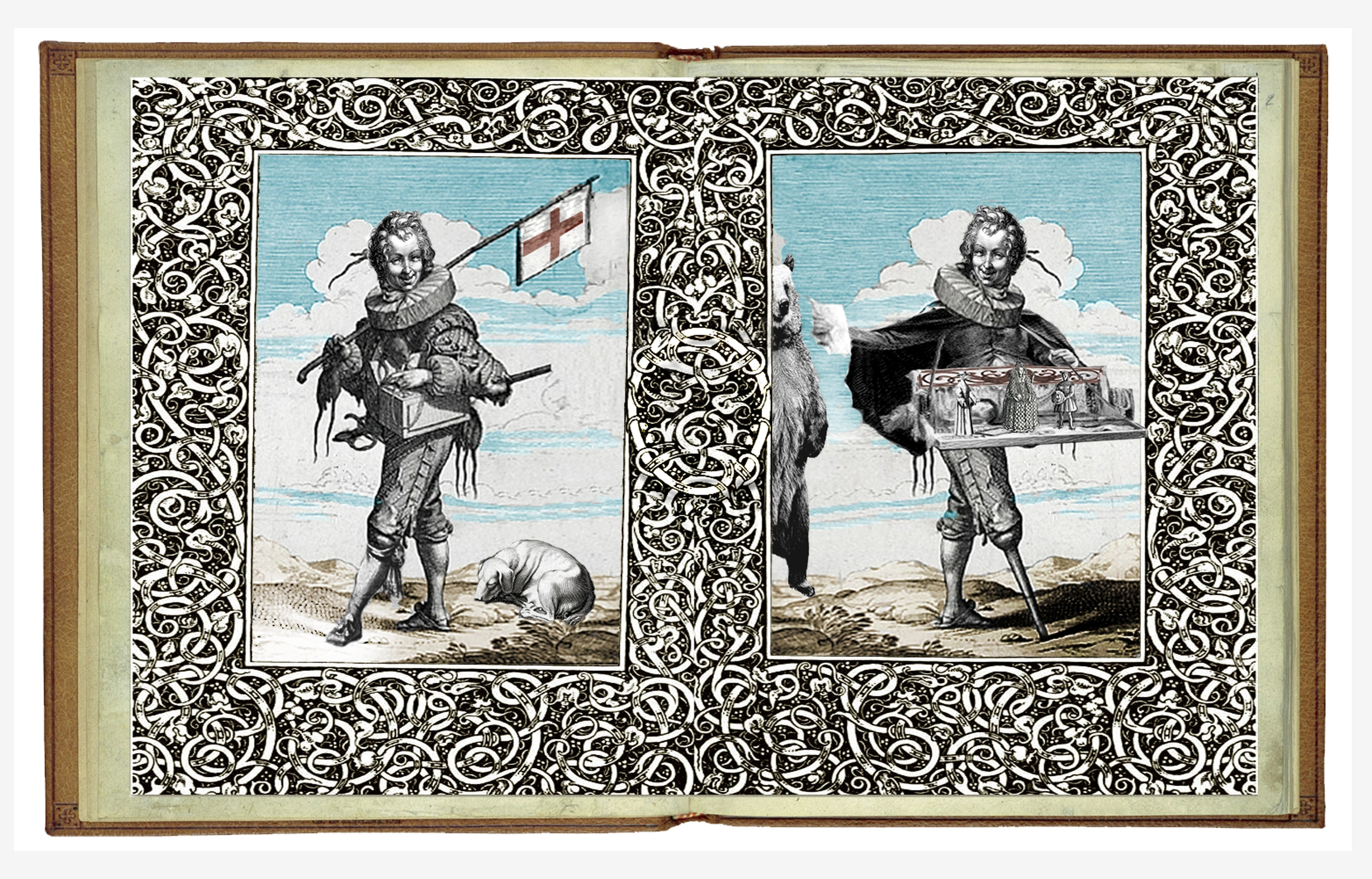 The Fool card from The Shakespeare Tarot by Chris Leech