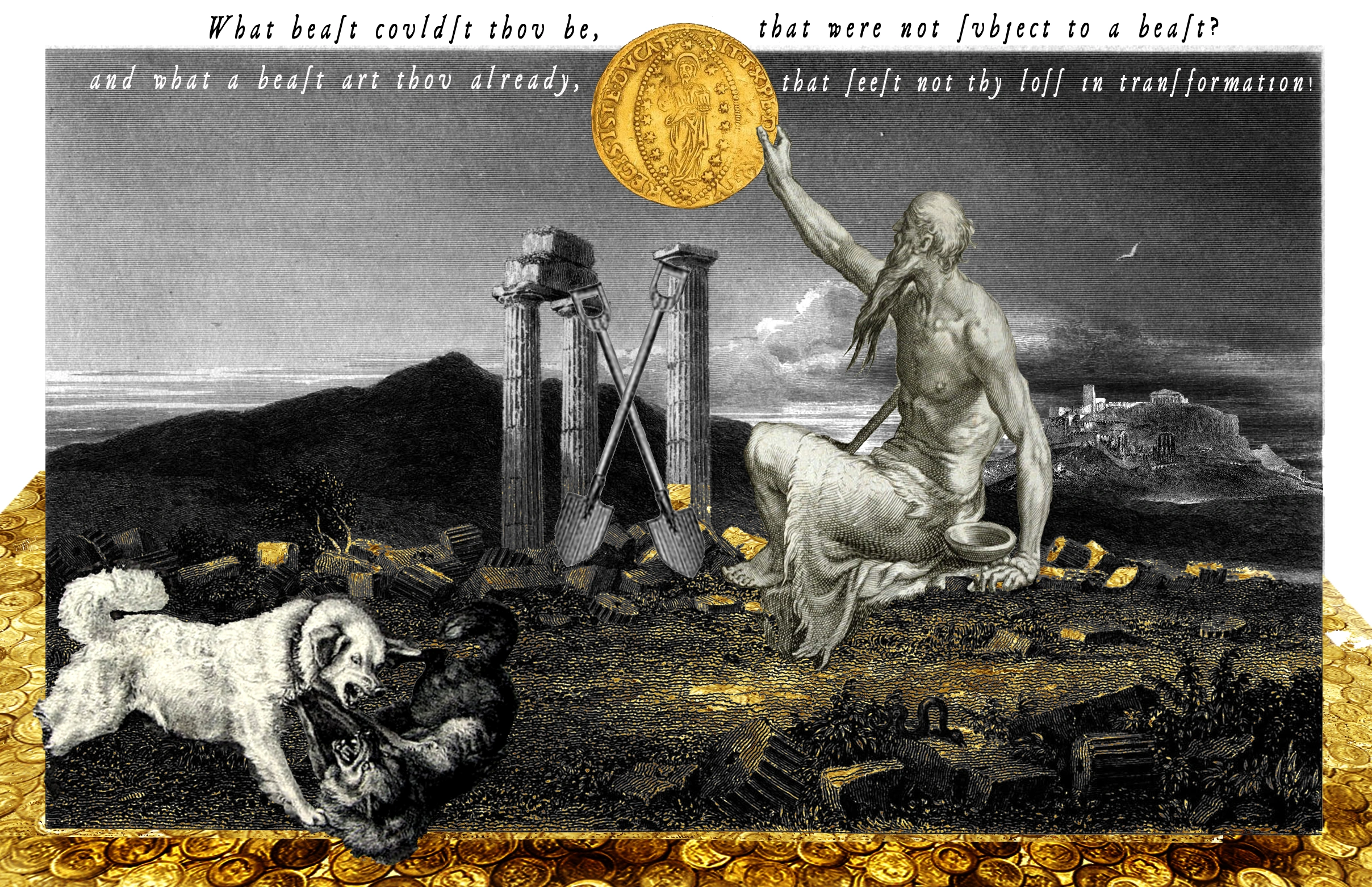 The Hermit card from The Shakespeare Tarot by Chris Leech