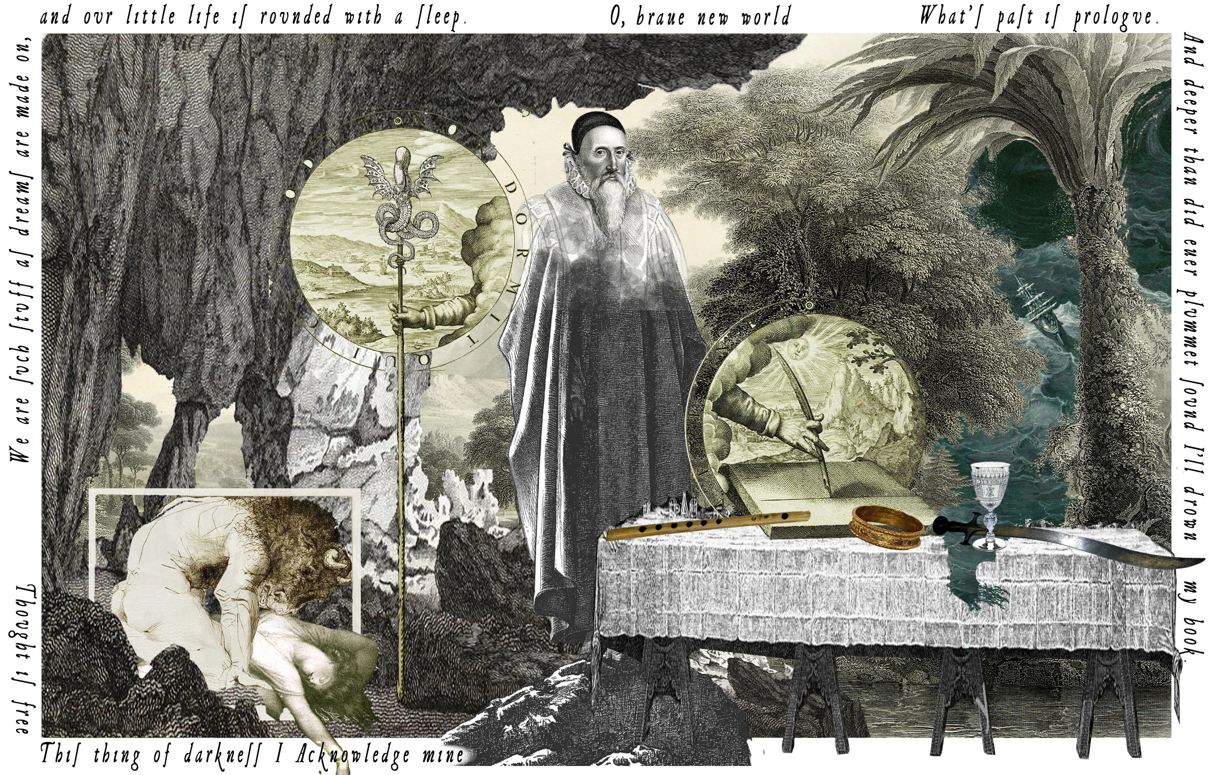 The Magician card from The Shakespeare Tarot by Chris Leech