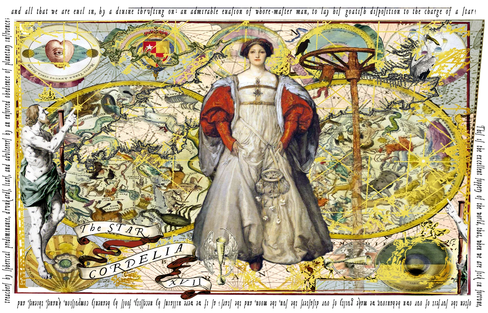 The Star card from The Shakespeare Tarot by Chris Leech