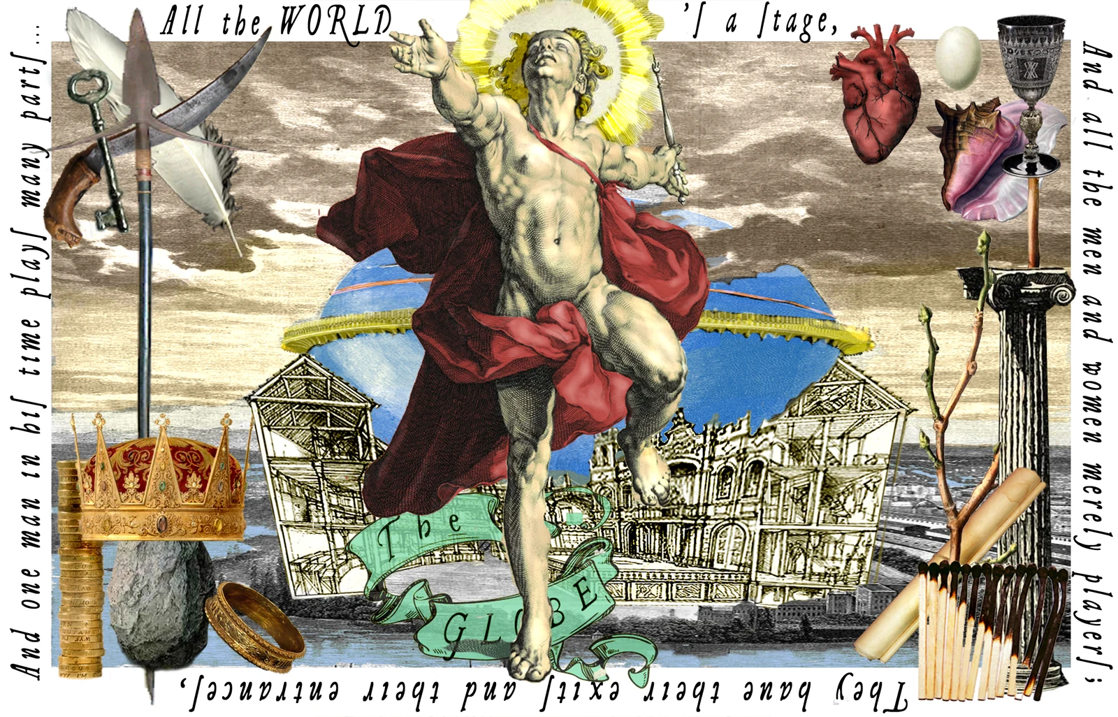 The World card from The Shakespeare Tarot by Chris Leech
