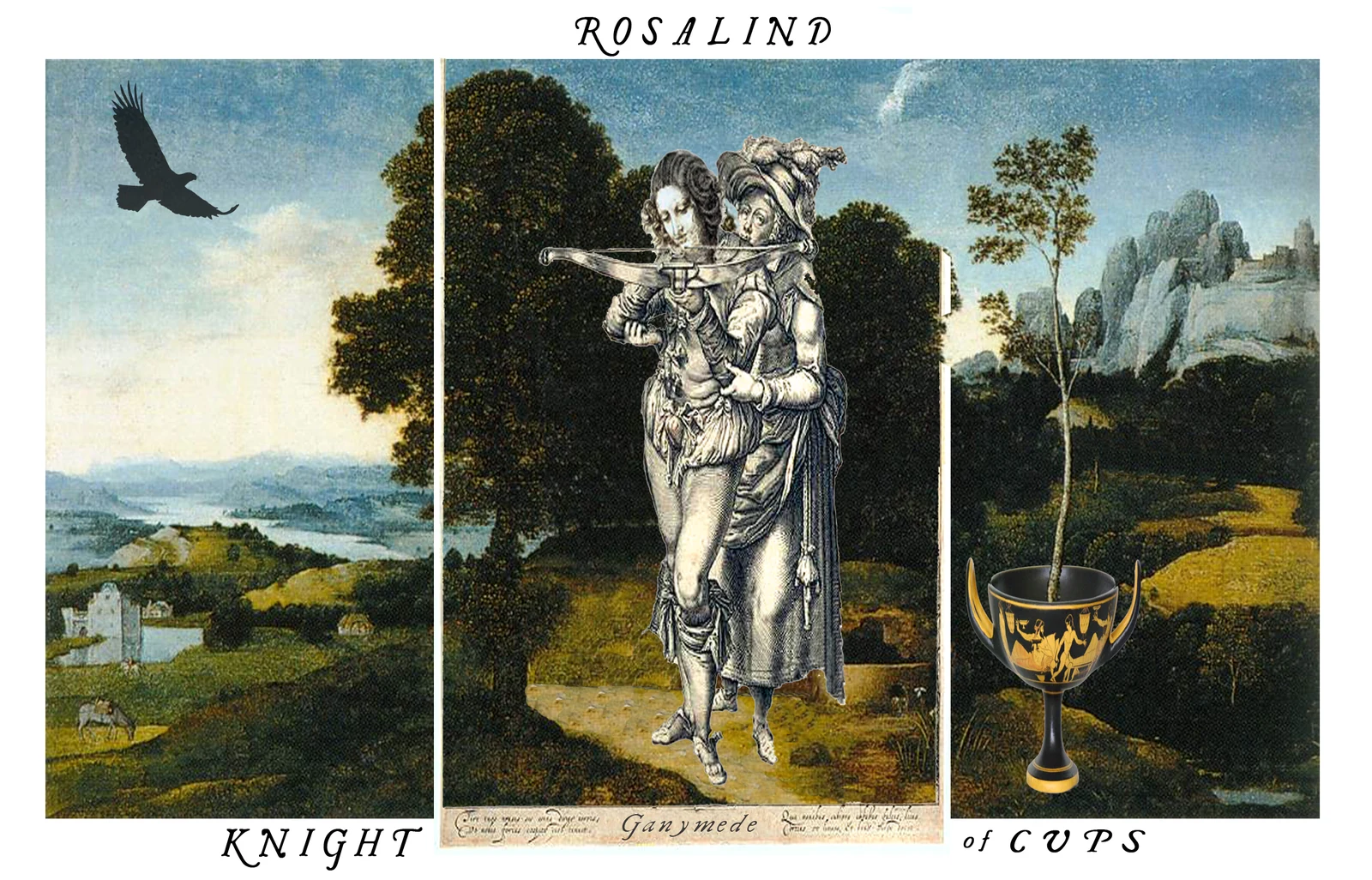Knight of Cups card from The Shakespeare Tarot by Chris Leech