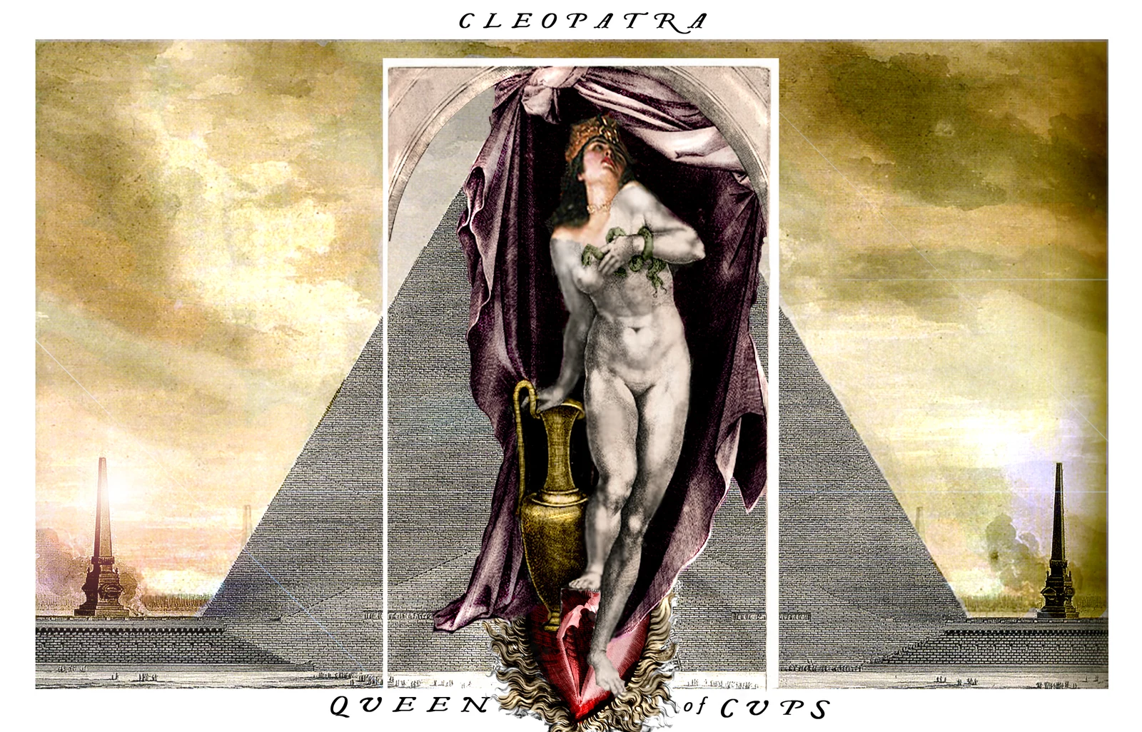 Queen of Cups card from The Shakespeare Tarot by Chris Leech