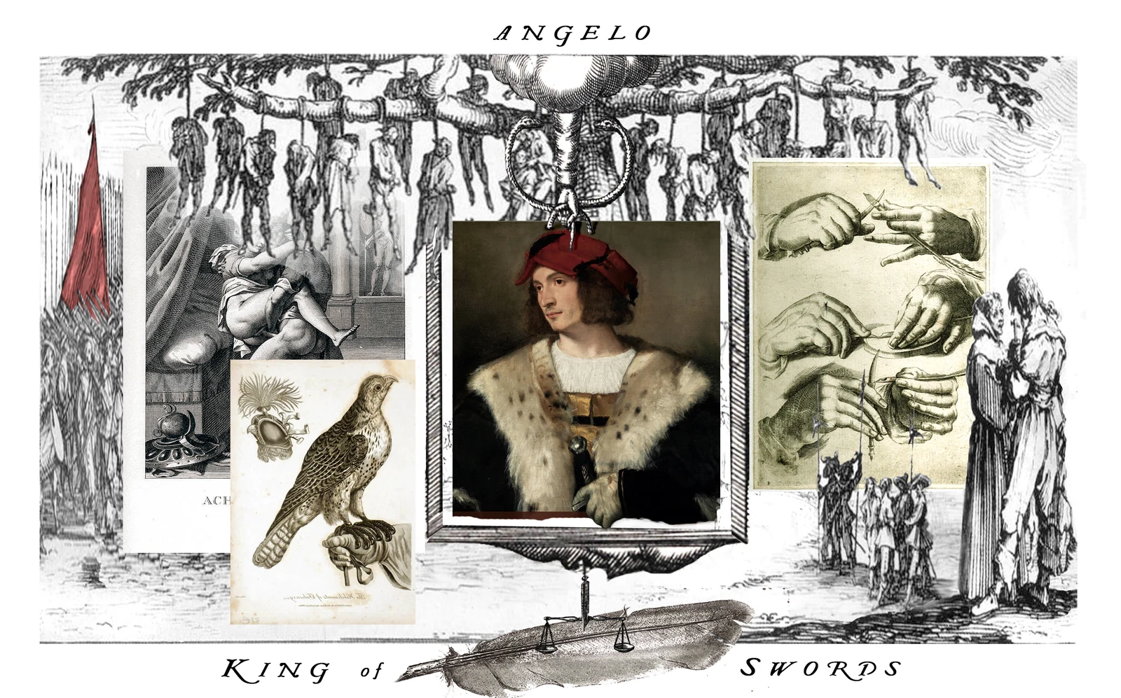 King of Swords card from The Shakespeare Tarot by Chris Leech