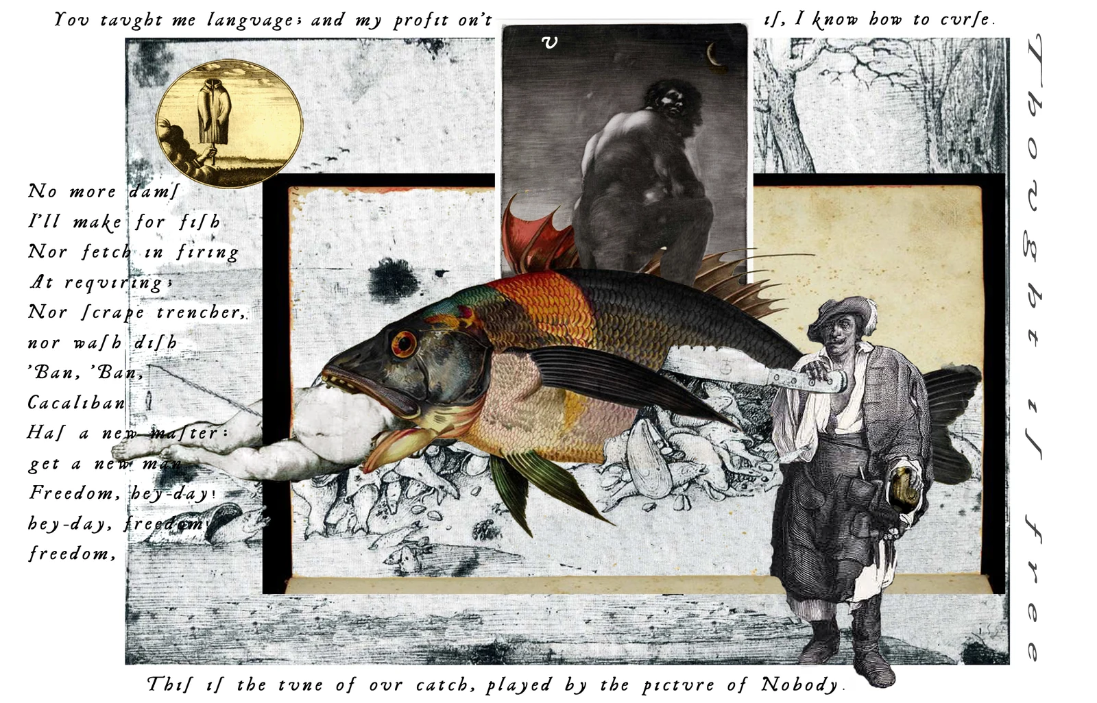Five of Crowns card from The Shakespeare Tarot by Chris Leech