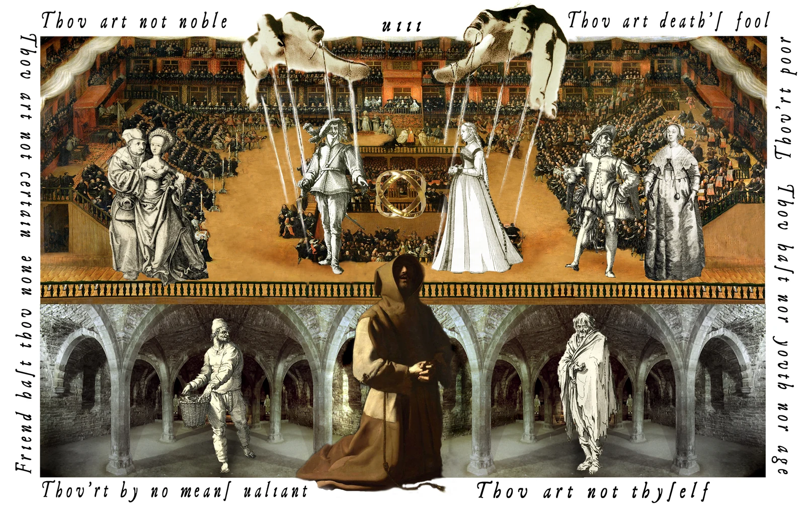 Eight of Crowns card from The Shakespeare Tarot by Chris Leech