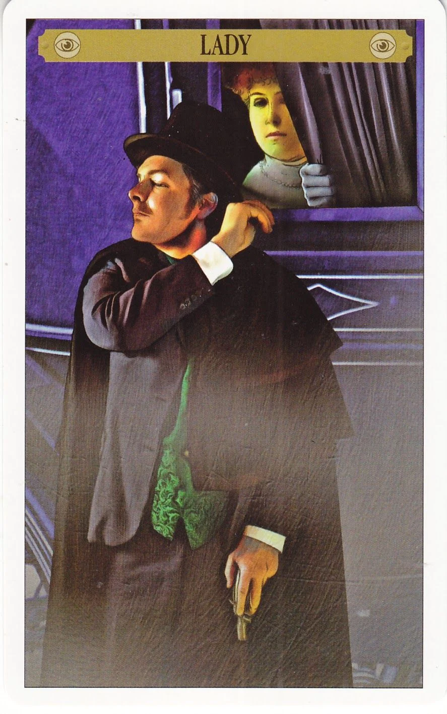 Lady of Observation card from the Sherlock Holmes Tarot deck