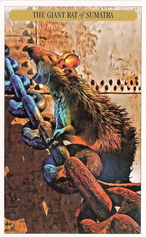 The Giant Rat of Sumatra card from the Sherlock Holmes Tarot deck