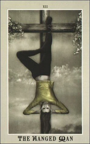 The Hanged Man card from the Silver Era Tarot deck