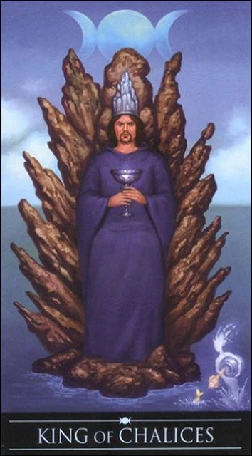 King of Chalices card from the Silver Witchcraft Tarot deck