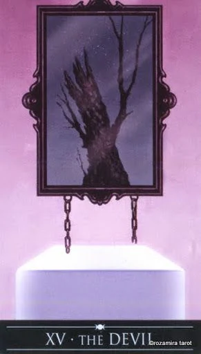 The Devil card from the Silver Witchcraft Tarot deck