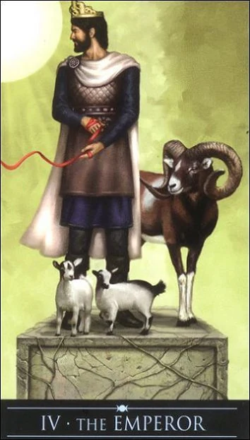 The Emperor card from the Silver Witchcraft Tarot deck