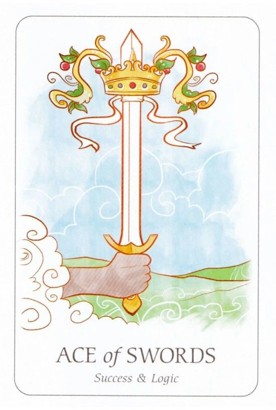 Ace of Swords card from the Simplicity Tarot deck by Emilie Muñiz