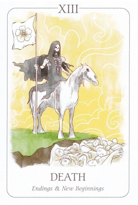 Death card from the Simplicity Tarot deck by Emilie Muñiz