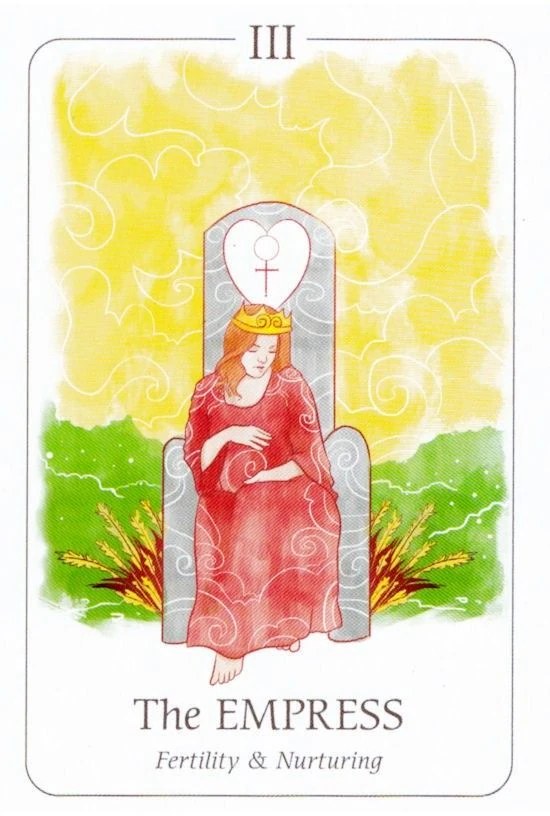 The Empress card from the Simplicity Tarot deck by Emilie Muñiz