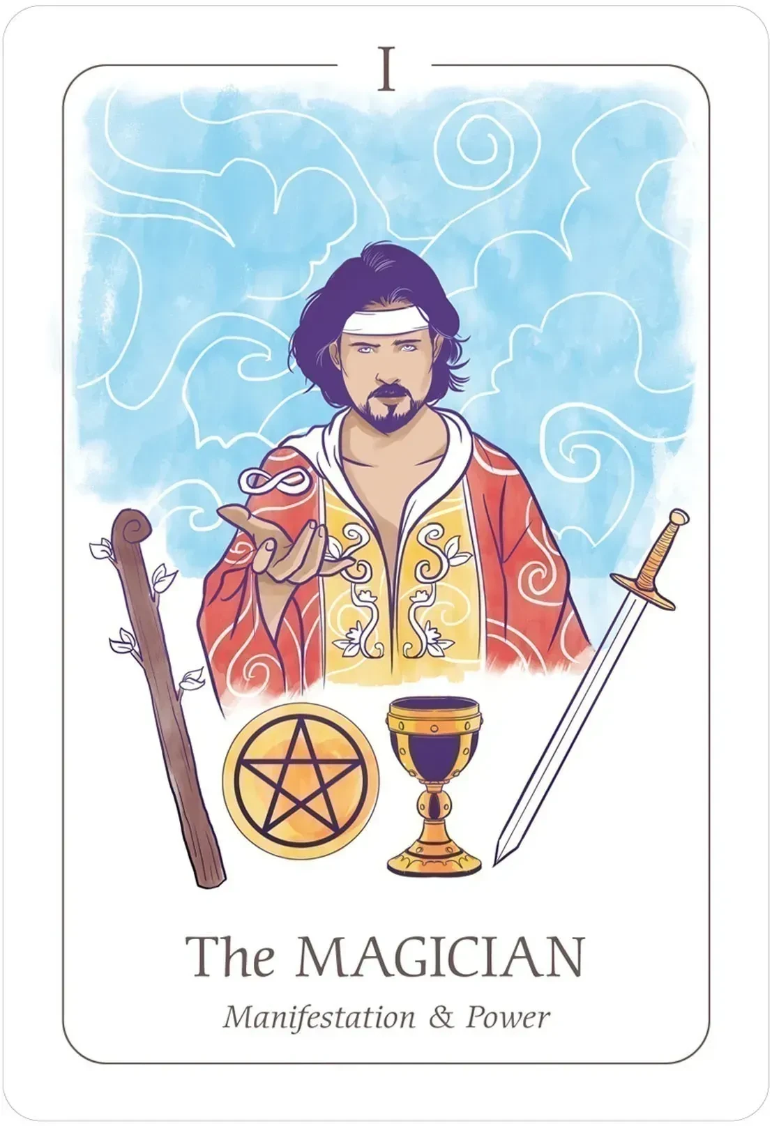 The Magician card from the Simplicity Tarot deck by Emilie Muñiz