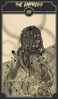 The Empress card from the Sinking Wasteland Tarot deck