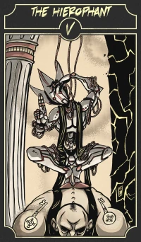 The Hierophant card from the Sinking Wasteland Tarot deck