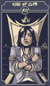 King of Cups card from the Sinking Wasteland Tarot deck
