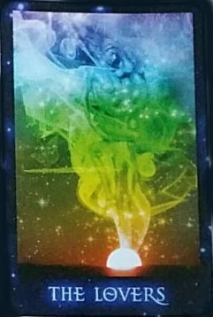 VI The Lovers card from The Sirian Starseed Tarot deck