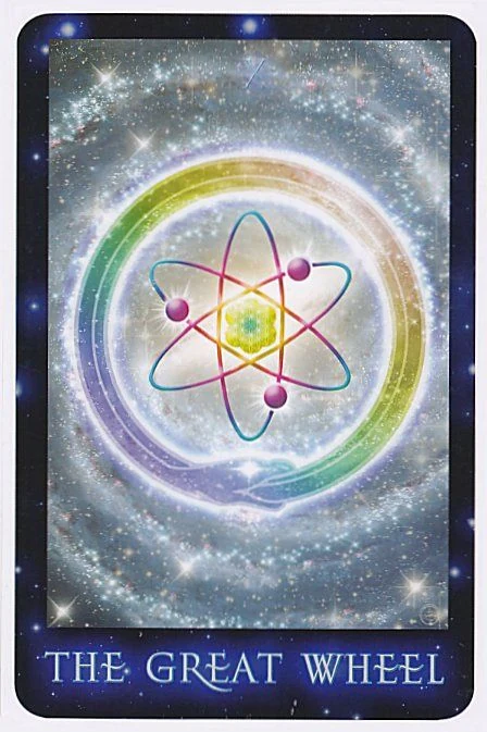 X The Great Wheel card from The Sirian Starseed Tarot deck