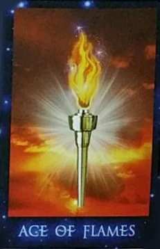 Ace of Flames card from The Sirian Starseed Tarot deck
