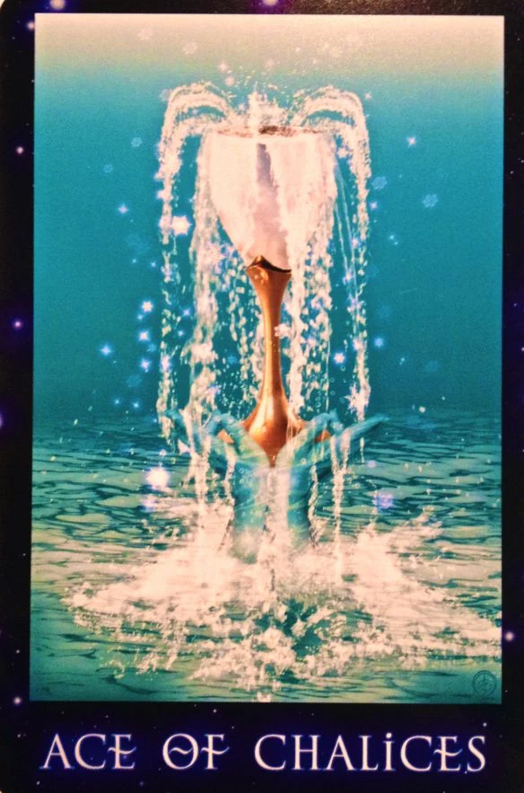 Ace of Chalices card from The Sirian Starseed Tarot deck