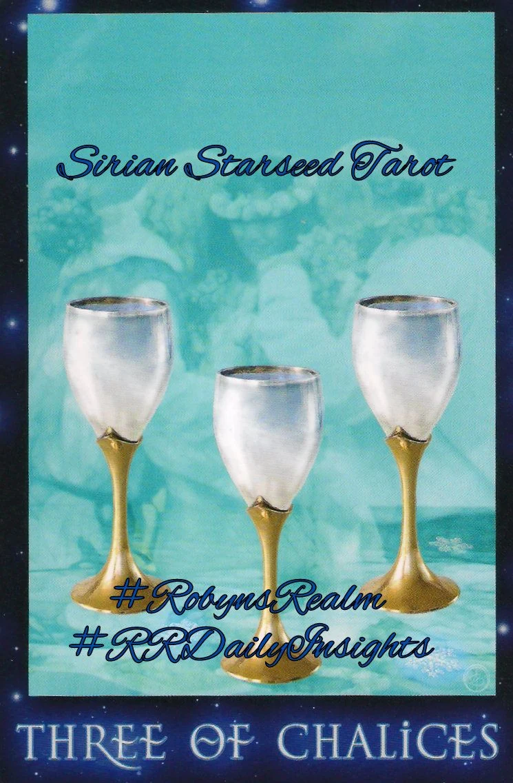 Three of Chalices card from The Sirian Starseed Tarot deck