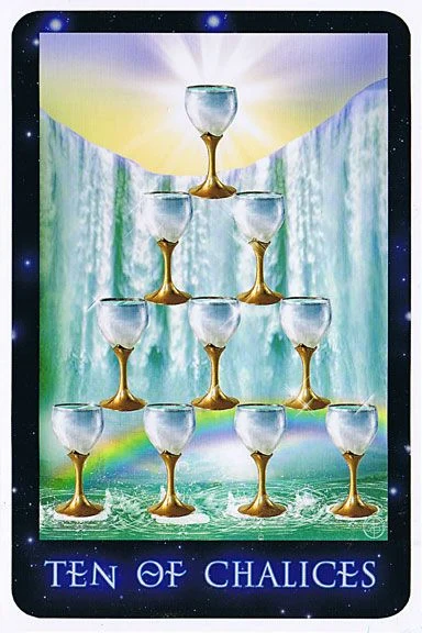 Ten of Chalices card from The Sirian Starseed Tarot deck