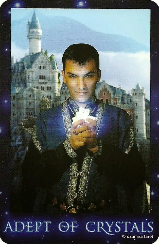 Adept of Crystals card from The Sirian Starseed Tarot deck