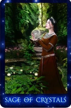 Sage of Crystals card from The Sirian Starseed Tarot deck