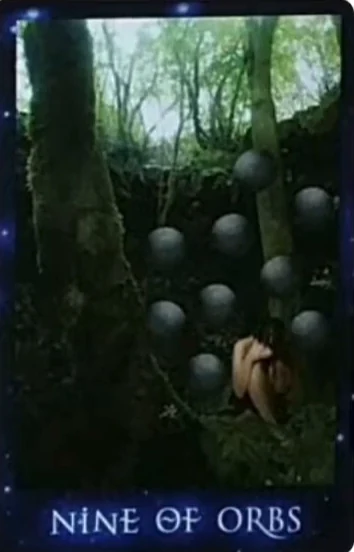 Nine of Orbs card from The Sirian Starseed Tarot deck