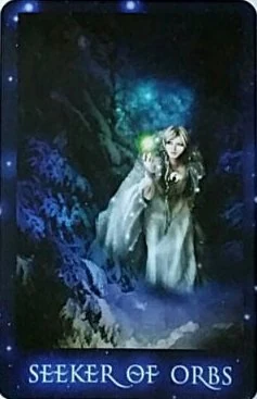Seeker of Orbs card from The Sirian Starseed Tarot deck
