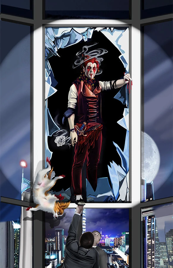 The Bastard (The Fool) card from the Sixth World Tarot deck by Echo Chernik