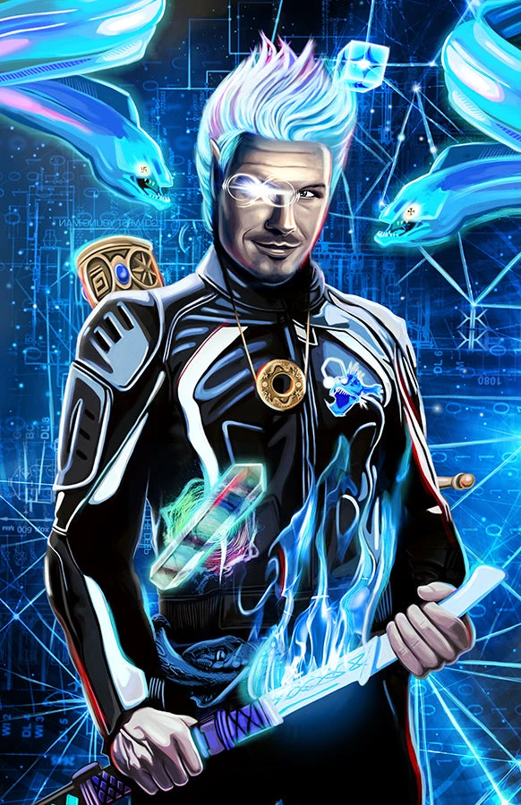 The Matrix (The Magician) card from the Sixth World Tarot deck by Echo Chernik