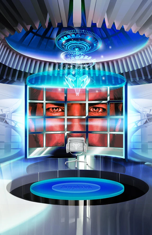 The CEO (The Emperor) card from the Sixth World Tarot deck by Echo Chernik