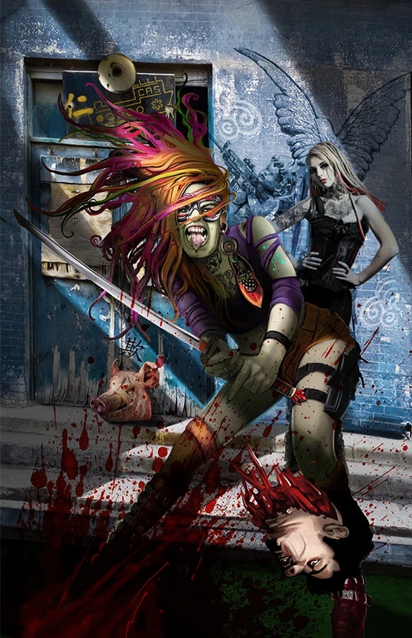 Page of Blades card from the Sixth World Tarot deck by Echo Chernik