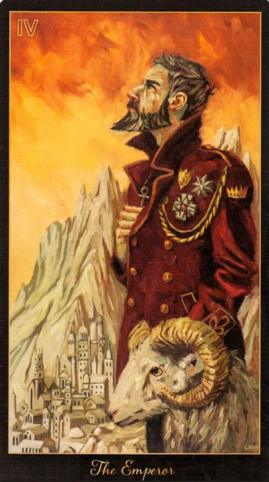 The Emperor card from the Slow Tarot deck
