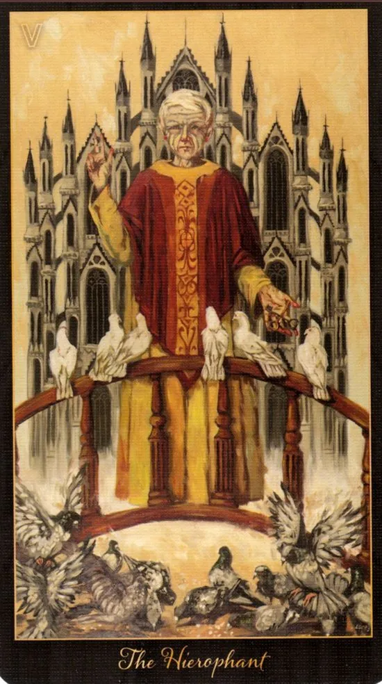 The Hierophant card from the Slow Tarot deck