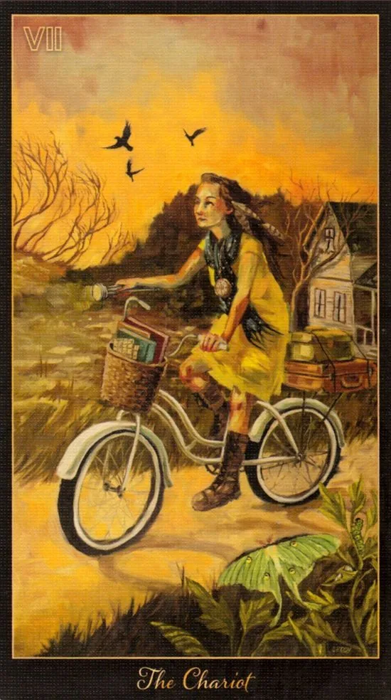 The Chariot card from the Slow Tarot deck