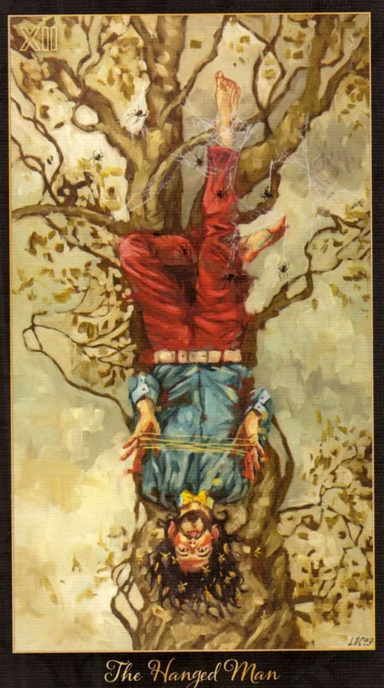 The Hanged Man card from the Slow Tarot deck