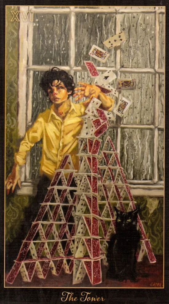 The Tower card from the Slow Tarot deck