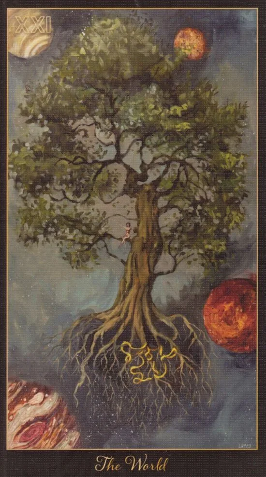 The World card from the Slow Tarot deck