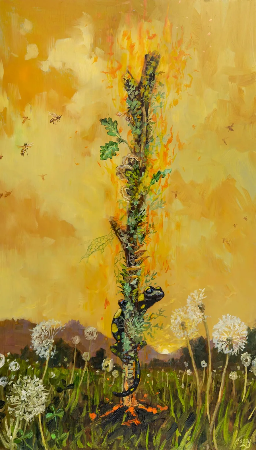 Ace of Wands card from the Slow Tarot deck