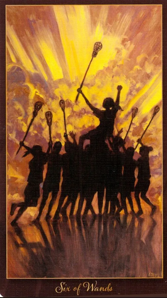 6 of Wands card from the Slow Tarot deck