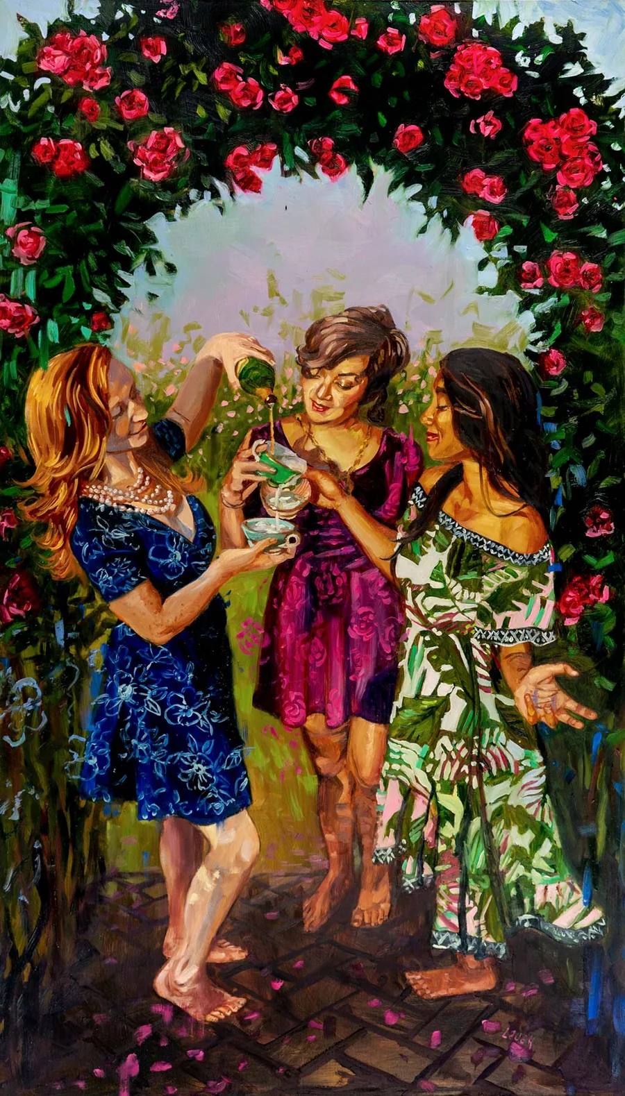 3 of Cups card from the Slow Tarot deck