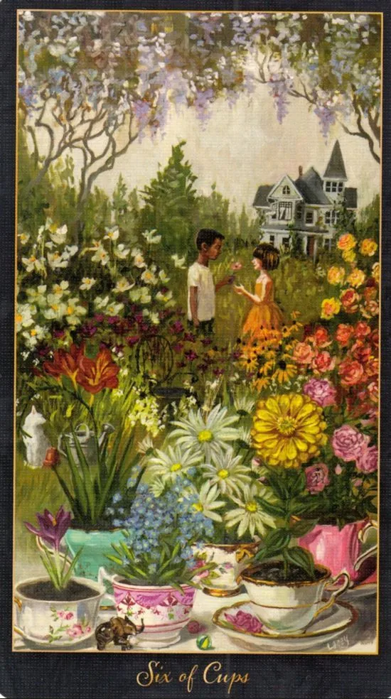 6 of Cups card from the Slow Tarot deck